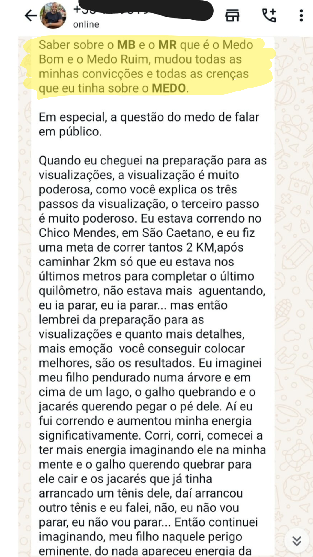 Depoimento de cliente satisfeito 1